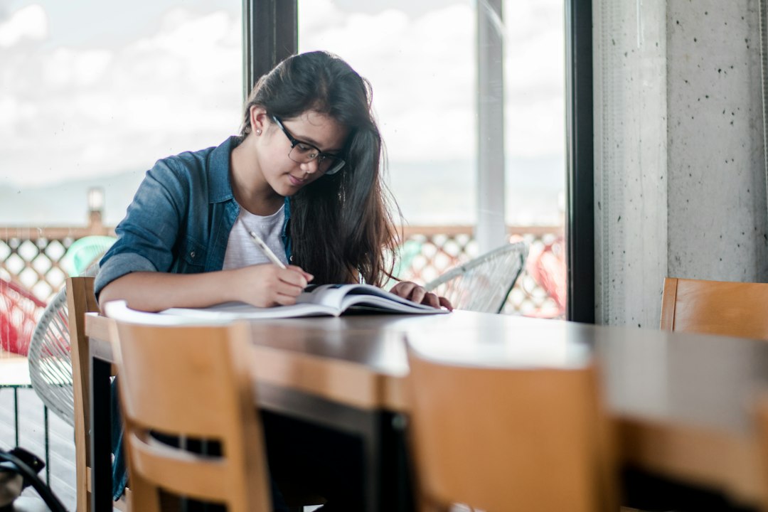 Person focused on studying representing cognitive concentration support