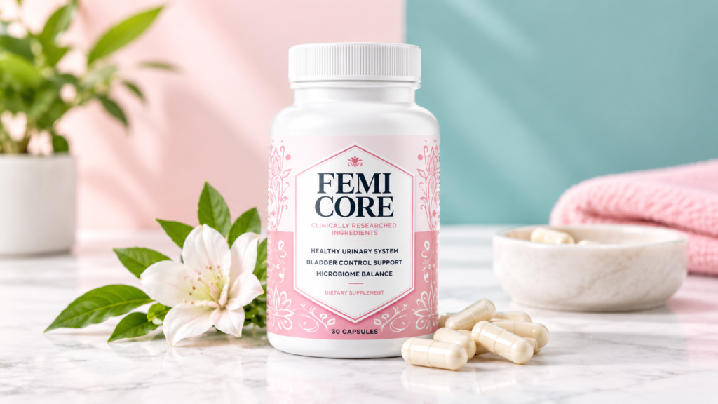 FemiCore bladder support supplement review graphic