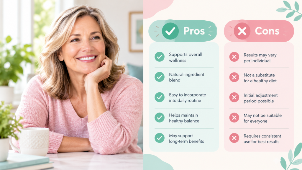 FemiCore pros and cons summary graphic